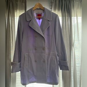 Esprit Women’s Raincoat Lavender with White Piping 
Size: L *has pockets